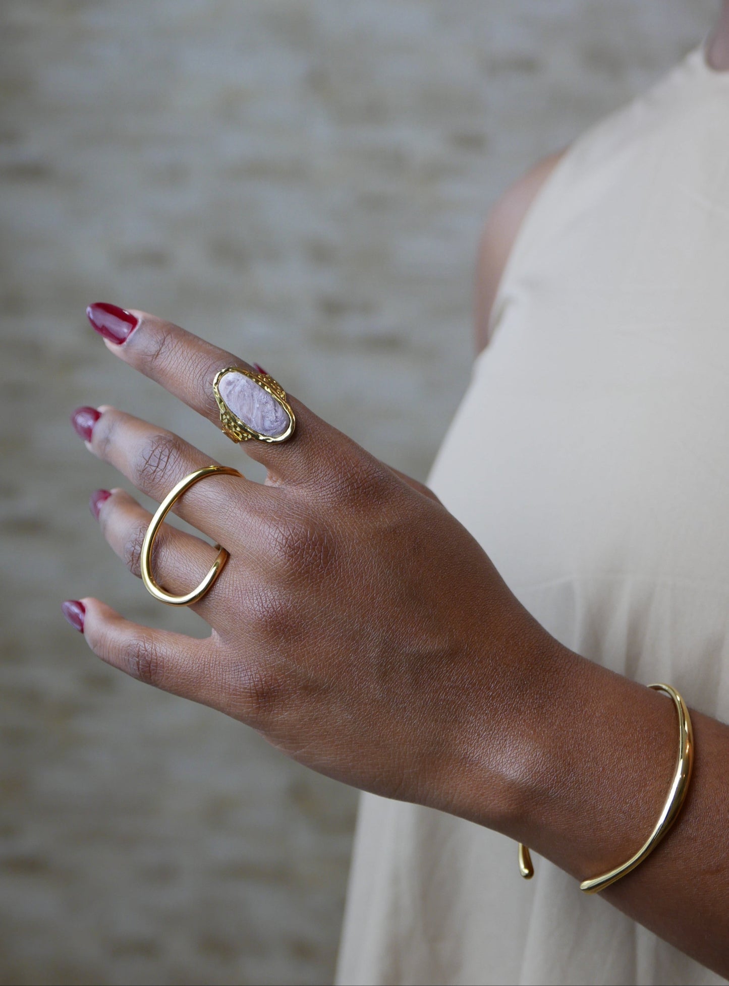 Handmade Oval Resin Ring