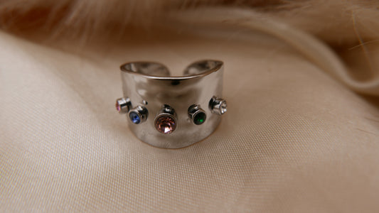 LIMITED EDITION 18K Gold Plated Colorful Zirconia Ring